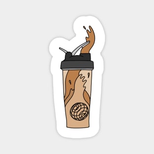 Chocolate Protein Shake Shaker Magnet