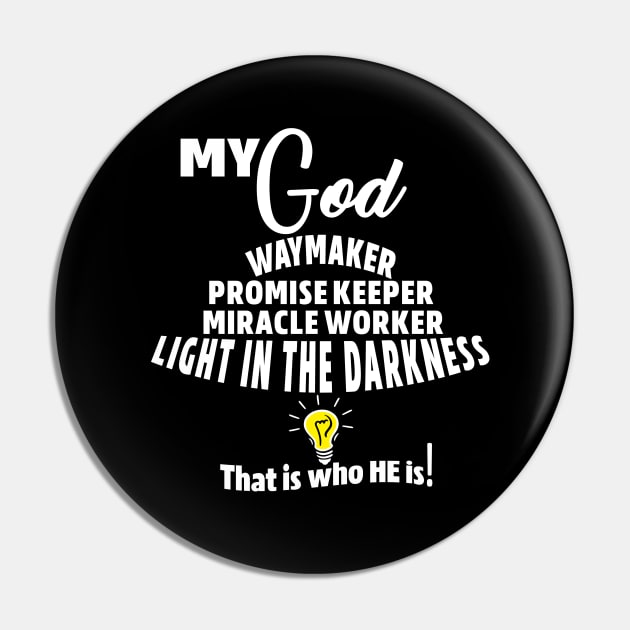 My God - Waymaker Pin by Ruach Runner