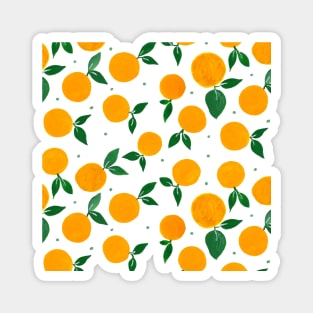 Tangerine pattern - yellow and green Magnet