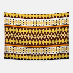 seamless pattern with black and yellow elements shit Tapestry