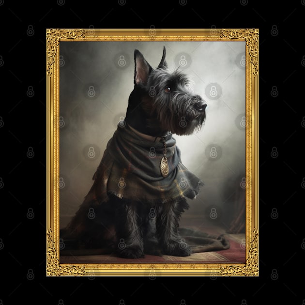 Stalwart Scottish Terrier - Medieval Chieftain  (Framed) by HUH? Designs