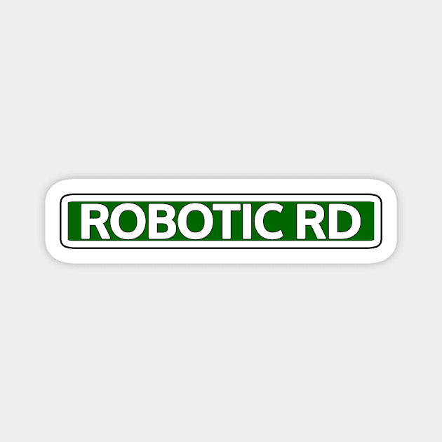 Robotic Rd Street Sign Magnet by Mookle