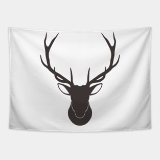 Vintage Reindeer Silhouette Tapestry