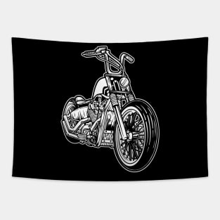 bobber style motorcycle Tapestry