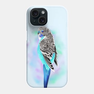 Blue budgie Phone Case