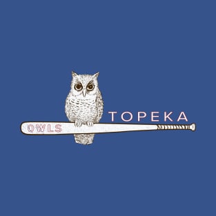 Defunct Topeka Owls Minor League Baseball 1952 T-Shirt