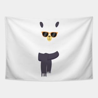 Cute Llama With Glasses - Funny Llama Art In Retro Style Tapestry