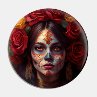 Day of the dead V3 - Women Oil paint Pin