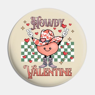 Howdy Valentine Heart Pin