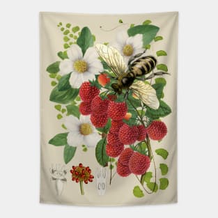 Botanical Bee II Beautiful Modern Nature Study Tapestry