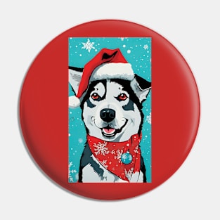 Winter Wonderland Husky Pin