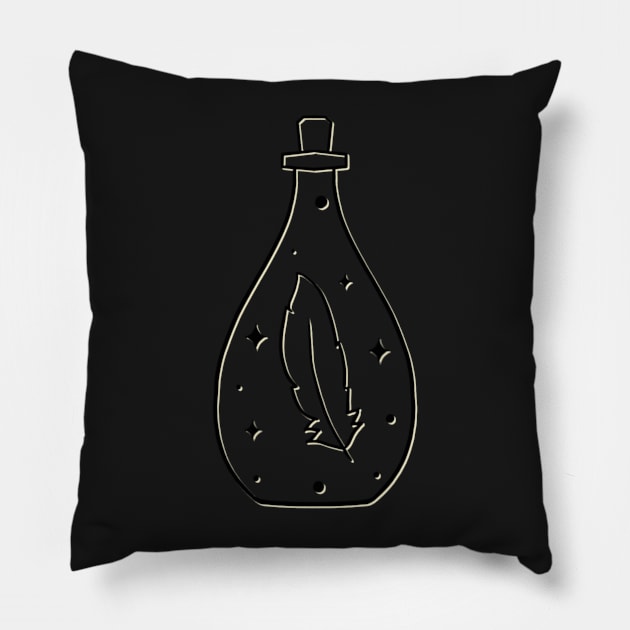 Feather in a Jar Pillow by graceiffer13