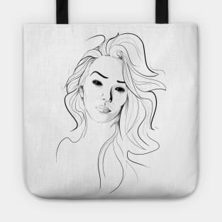 Crying alien girl Tote