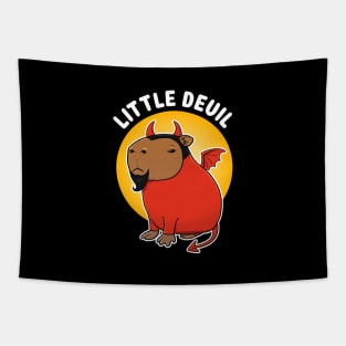 Little Devil Capybara Devil Costume Tapestry