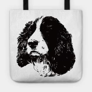 English Springer Spaniel Face Design - A Springer Spaniel Christmas Gift Tote