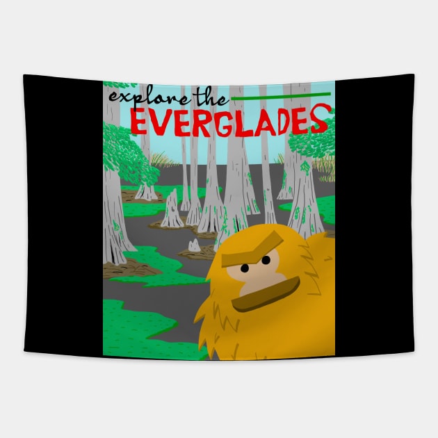 Skunk Ape Explore the Everglades Tapestry by SNK Kreatures