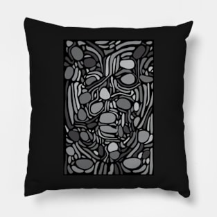 Abstract Shades of Grey Pillow