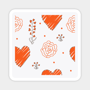 Elegance Seamless pattern with flowers Magnet