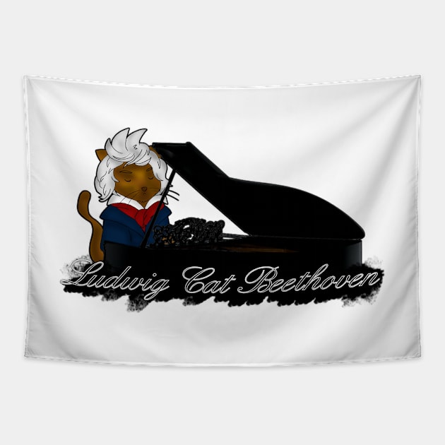 Ludwig Cat Beethoven Tapestry by EmmeGray