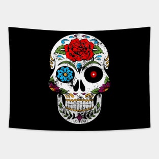 Terminator Sugar Skull Tapestry