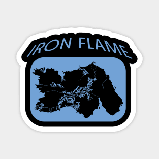 Iron Flame Map Light Blue Magnet