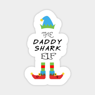 The Daddy Shark Elf Matching Family Group Christmas Party Magnet