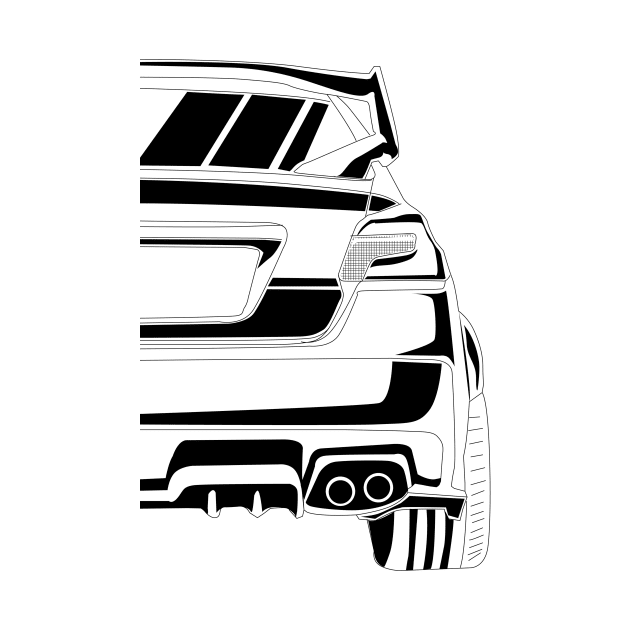 WRX sti illustration vector art by ASAKDESIGNS