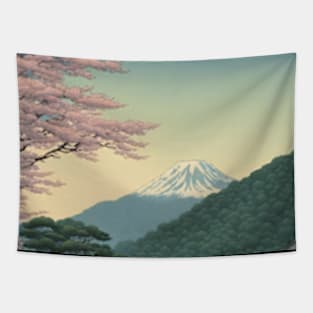 community kawase hasui style art japan Tapestry