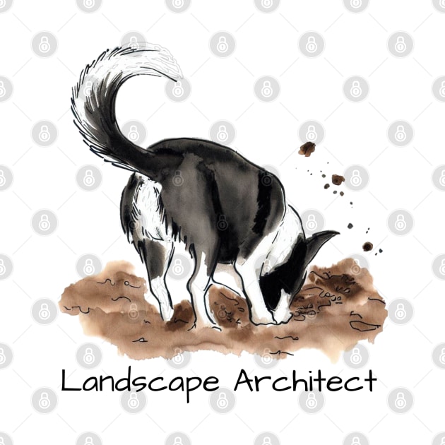 LANDSCAPE ARCHITECT Border Collie by ZogDog Pro