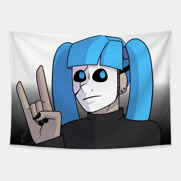 Sally Face Tapestry by WhiteRabbitWeirdo