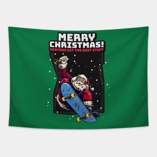 Skater Santa Skaters Skateboarding Skateboard Christmas Tapestry