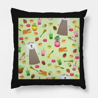 Makoto Kino Tiled Pattern (Green) Pillow