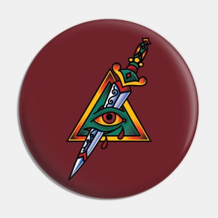 American Traditional Dagger of Providence Pin