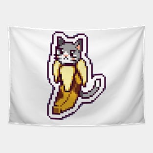 banana eats cat Tapestry