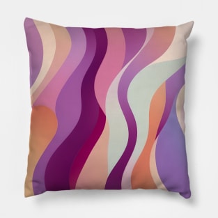 Colorful Sun's Magnetic Field  - Abstract Geometric Pattern Pillow