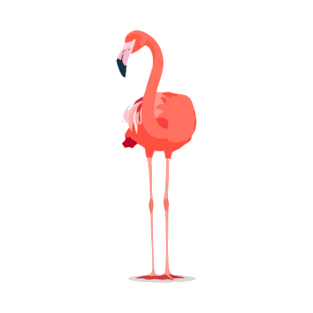 Flamingo Digital Painting T-Shirt