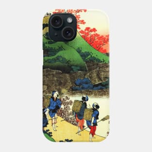 Poem by Sarumaru Dayū - Hokusai - Japanese Art Phone Case