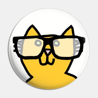 Cat in Glasses Pin