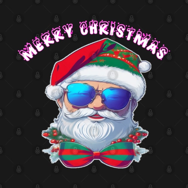 cute Santa Claus in sunglasses by sukhendu.12