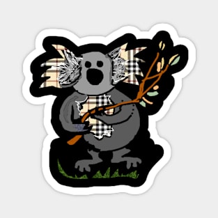 Plaid Koala starts a new trend Magnet