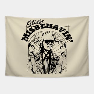 Still Misbehavin Baby Billys Design-black Tapestry