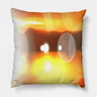 Abstract Bright Yellow Pillow