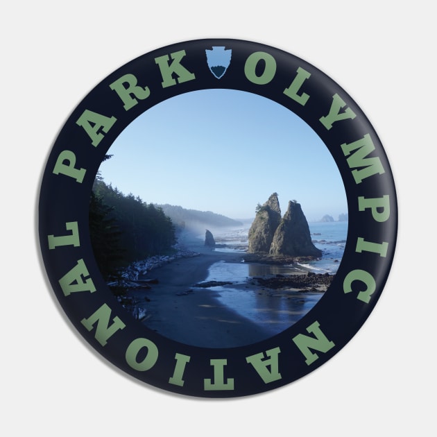 Olympic National Park circle Pin by nylebuss