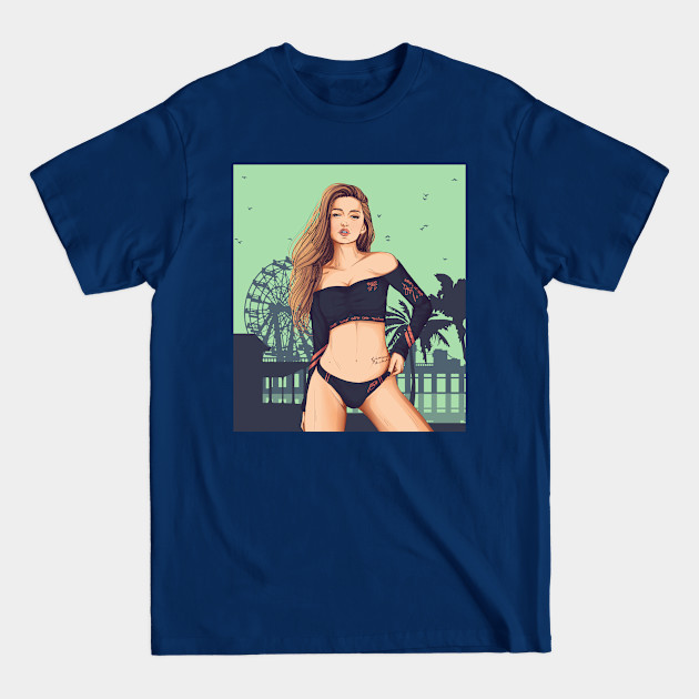 Girl Beach GTA V vibe - Summertime - T-Shirt