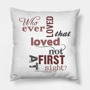 Christopher Marlowe Hero & Leander Love Quote (Colour) Pillow