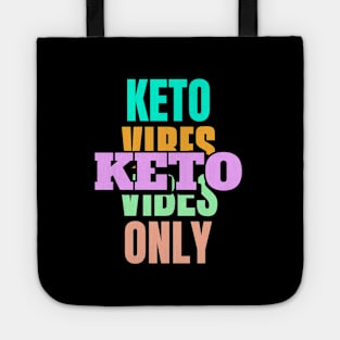 Fun Keto T-Shirt, Keto Vibes Only, Ketogenic Design, Keto Face Mask, Washable Mask, Keto Diet Apparel Tote