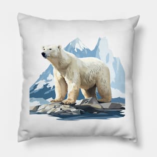 Arctic Polar Bear Pillow