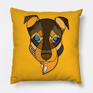 Cubistic dog Pillow