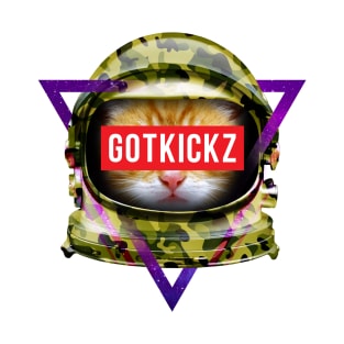 GOTKICKZ (Kitty in Space Green Camo Edition) T-Shirt