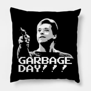 Pixel Garbage Day Pillow